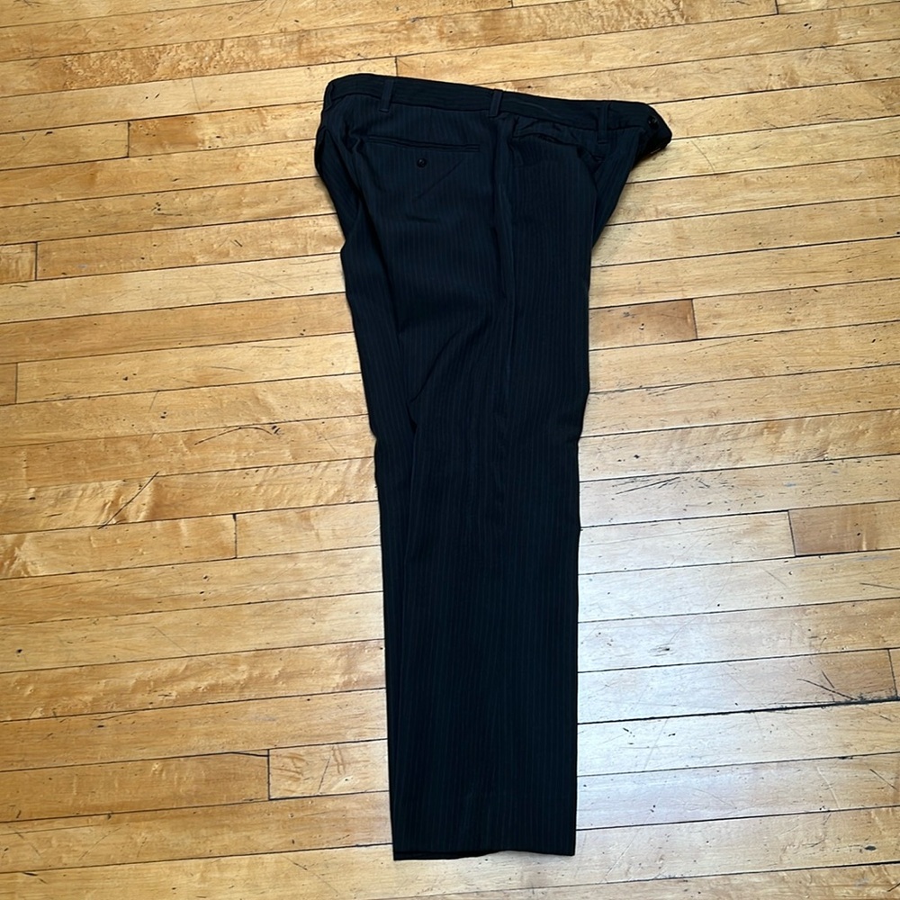 Black pinstripe dress pants